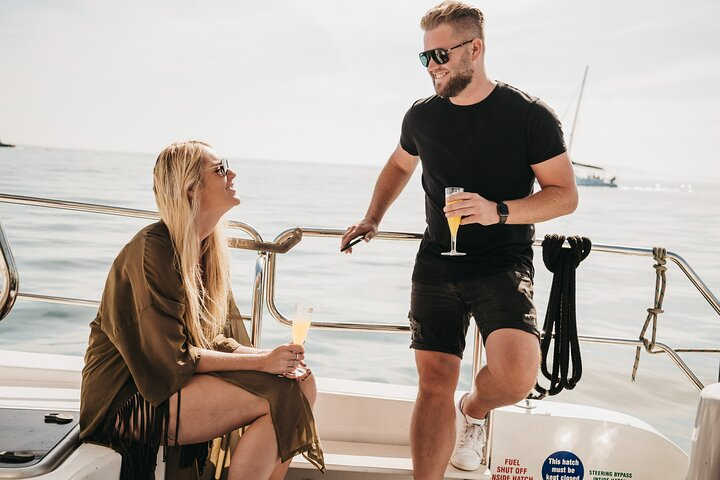 Experience stunning views of Cape Town's coastline while enjoying a delightful sushi meal aboard a catamaran perfect for spotting marine life and creating unforgettable memories.